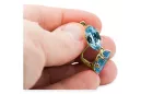 Aquamarine 14K Yellow gold  Vintage style vec021y